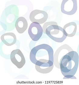 Light BLUE vector seamless texture with disks. Modern abstract illustration with colorful water drops. Pattern for design of fabric, wallpapers.