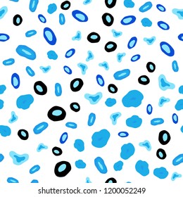Light BLUE vector seamless texture with disks. Blurred decorative design in abstract style with bubbles. Trendy design for wallpaper, fabric makers.