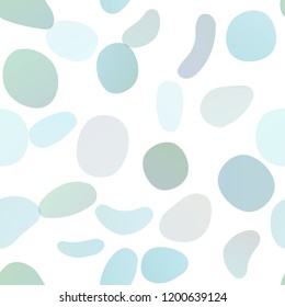 Light BLUE vector seamless texture with disks. Modern abstract illustration with colorful water drops. Pattern for design of fabric, wallpapers.