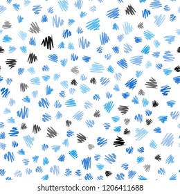 Light BLUE vector seamless texture with colored lines. Shining colored illustration with sharp stripes. The pattern for ad, booklets, leaflets.