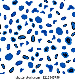 Light BLUE vector seamless texture with disks. Blurred decorative design in abstract style with bubbles. Template for business cards, websites.