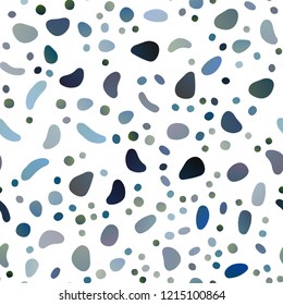 Light BLUE vector seamless texture with disks. Abstract illustration with colored bubbles in nature style. Template for business cards, websites.