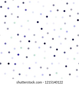 Light BLUE vector seamless texture with disks. Illustration with set of shining colorful abstract circles. The pattern can be used for ads, leaflets of liquid.