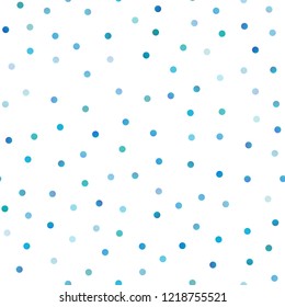 Light BLUE vector seamless texture with disks. Blurred bubbles on abstract background with colorful gradient. Completely new template for your brand book.