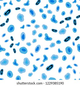 Light BLUE vector seamless texture with disks. Blurred bubbles on abstract background with colorful gradient. Pattern for design of window blinds, curtains.