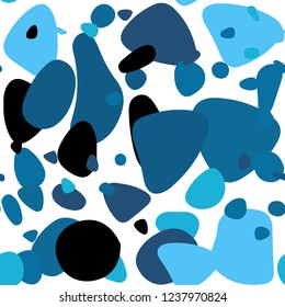 Light BLUE vector seamless texture with disks. Blurred decorative design in abstract style with bubbles. Template for business cards, websites.