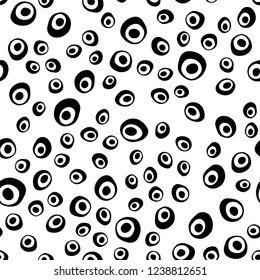 Light BLUE vector seamless texture with disks. Blurred decorative design in abstract style with bubbles. Pattern for trendy fabric, wallpapers.