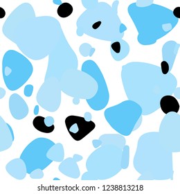 Light BLUE vector seamless texture with disks. Blurred decorative design in abstract style with bubbles. Design for textile, fabric, wallpapers.