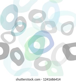 Light BLUE vector seamless texture with disks. Abstract illustration with colored bubbles in nature style. Template for business cards, websites.