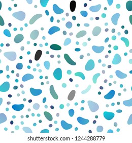 Light BLUE vector seamless texture with disks. Colorful illustration with blurred circles in nature style. Trendy design for wallpaper, fabric makers.