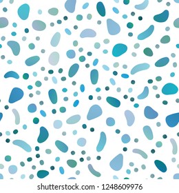 Light BLUE vector seamless texture with disks. Blurred decorative design in abstract style with bubbles. Pattern for design of fabric, wallpapers.