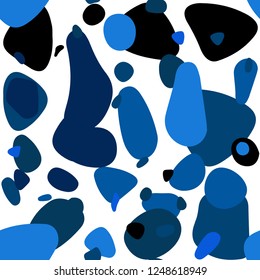 Light BLUE vector seamless texture with disks. Blurred bubbles on abstract background with colorful gradient. Template for business cards, websites.