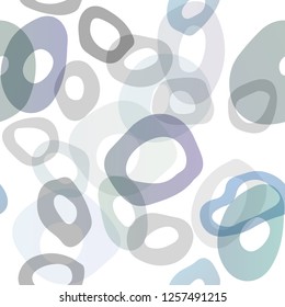 Light BLUE vector seamless texture with disks. Abstract illustration with colored bubbles in nature style. Template for business cards, websites.