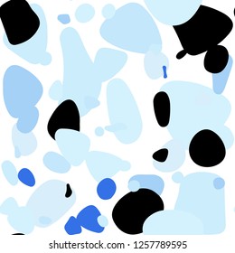 Light BLUE vector seamless texture with disks. Glitter abstract illustration with blurred drops of rain. Design for wallpaper, fabric makers.