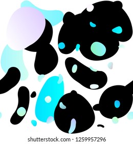 Light BLUE vector seamless texture with disks. Glitter abstract illustration with blurred drops of rain. Pattern for trendy fabric, wallpapers.