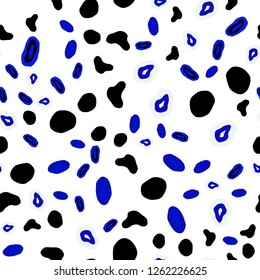 Light Blue vector seamless texture with disks. Abstract illustration with colored bubbles in nature style. Template for business cards, websites.