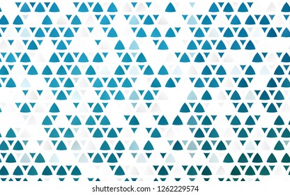 Light BLUE vector seamless texture in triangular style. Glitter abstract illustration with triangular shapes. Trendy design for wallpaper, fabric makers.
