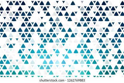 Light BLUE vector seamless texture in triangular style. Glitter abstract illustration with triangular shapes. Pattern for design of window blinds, curtains.