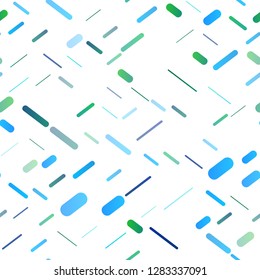 Light BLUE vector seamless texture with colored lines. Modern geometrical abstract illustration with staves. Smart design for your business advert.