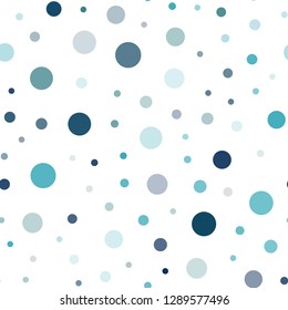 Light BLUE vector seamless texture with disks. Illustration with set of shining colorful abstract circles. Design for textile, fabric, wallpapers.
