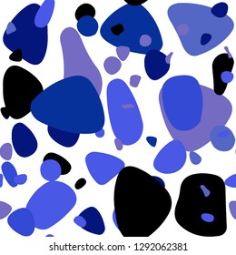 Light BLUE vector seamless texture with disks. Blurred bubbles on abstract background with colorful gradient. Texture for window blinds, curtains.