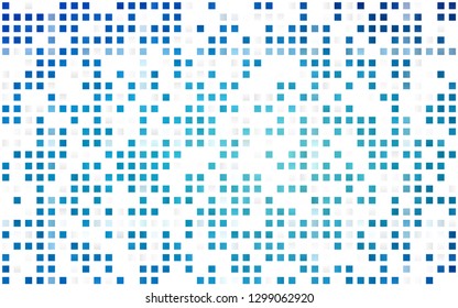 Light BLUE vector seamless texture in rectangular style. Decorative design in abstract style with rectangles. Pattern for design of window blinds, curtains.