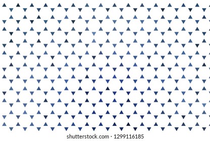 Light BLUE vector seamless texture in triangular style. Illustration with set of colorful triangles. Pattern for trendy fabric, wallpapers.
