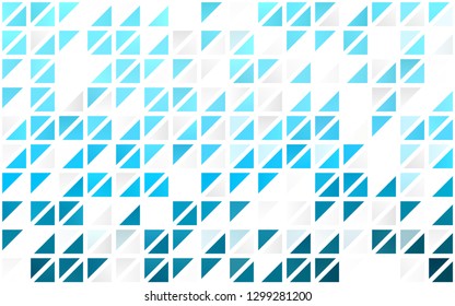 Light BLUE vector seamless texture in triangular style. Illustration with set of colorful triangles. Design for textile, fabric, wallpapers.