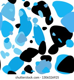 Light BLUE vector seamless texture with disks. Blurred decorative design in abstract style with bubbles. Design for textile, fabric, wallpapers.