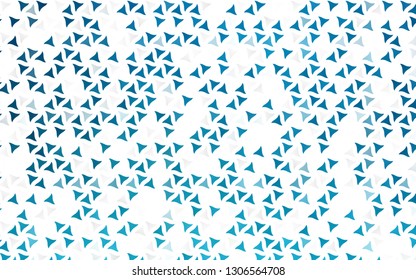 Light BLUE vector seamless texture in triangular style. Glitter abstract illustration with triangular shapes. Template for business cards, websites.
