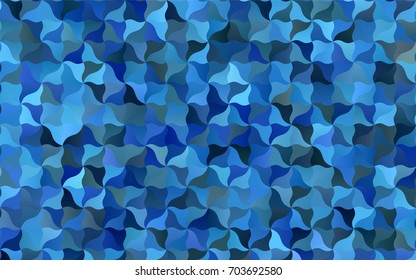 Light BLUE vector shining cranked template. Glitter abstract illustration with wry lines. Brand-new design for your business.
