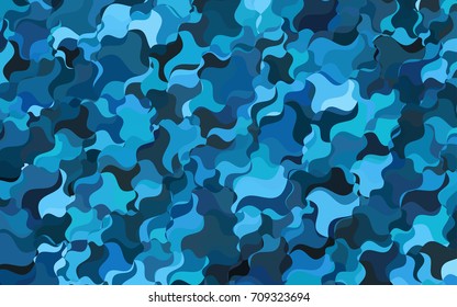 Light BLUE vector shining cranked pattern. Modern geometrical abstract illustration with gradient bandy lines. Brand-new style for your business design.