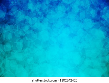 Light BLUE vector shining hexagonal template. Shining colored illustration in a Brand new style. Brand new style for your business design.