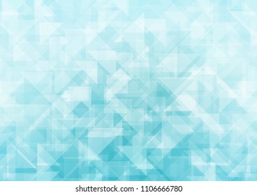 Light BLUE vector shining hexagonal shining triangular. A sample with polygonal shapes. A completely new design for your business.