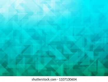 Light BLUE vector shining hexagonal background. Creative geometric illustration in Origami style with gradient. A completely new design for your business.