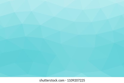 Light BLUE vector shining hexagonal shining triangular. Brand new colored illustration in blurry style with gradient. Triangular pattern for your business design.
