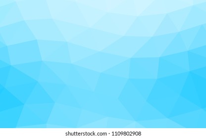 Light BLUE vector shining hexagonal shining triangular. Modern geometrical abstract illustration with gradient. A completely new template for your business design.