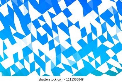 Light BLUE vector shining hexagonal background. Creative illustration in halftone style with gradient. A completely new design for your business.