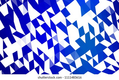 Light BLUE vector shining hexagonal background. A sample with polygonal shapes. A completely new design for your business.
