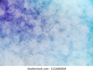 Light BLUE vector shining hexagonal pattern. A vague abstract illustration with gradient. The best hexagonal design for your business.
