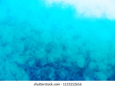 Light BLUE vector shining hexagonal background. Colorful illustration in abstract style with gradient. The elegant pattern can be used as part of a brand book.