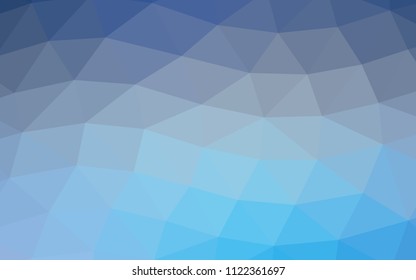 Light BLUE vector shining hexagonal shining triangular. Colorful abstract illustration with gradient. A new texture for your design.