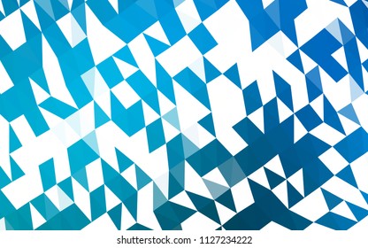 Light BLUE vector shining hexagonal pattern. Geometric illustration in Origami style with gradient.  The textured pattern can be used for background.