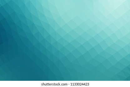 Light BLUE vector shining hexagonal background. A sample with polygonal shapes. The completely new template can be used for your brand book.