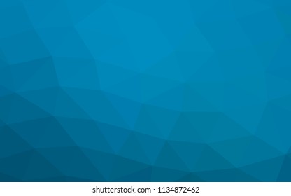 Light BLUE vector shining hexagonal shining triangular. Geometric illustration in Origami style with gradient.  A completely new template for your business design.