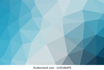 Light BLUE vector shining hexagonal background. Creative geometric illustration in Origami style with gradient. The polygonal design can be used for your web site.
