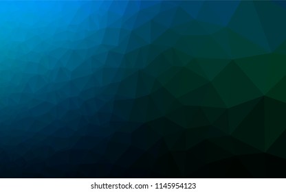 Light BLUE vector shining hexagonal template. Creative geometric illustration in Origami style with gradient. The elegant pattern can be used as part of a brand book.
