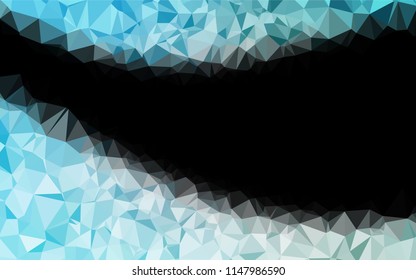 Light BLUE vector shining hexagonal template. A completely new color illustration in a vague style. The polygonal design can be used for your web site.