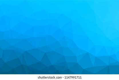 Light BLUE vector shining hexagonal pattern. Geometric illustration in Origami style with gradient.  A new texture for your design.