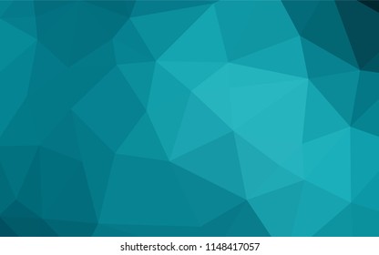 Light BLUE vector shining hexagonal background. A sample with polygonal shapes. The elegant pattern can be used as part of a brand book.